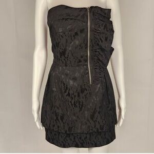 BCBGeneration Black Strapless Mini Dress